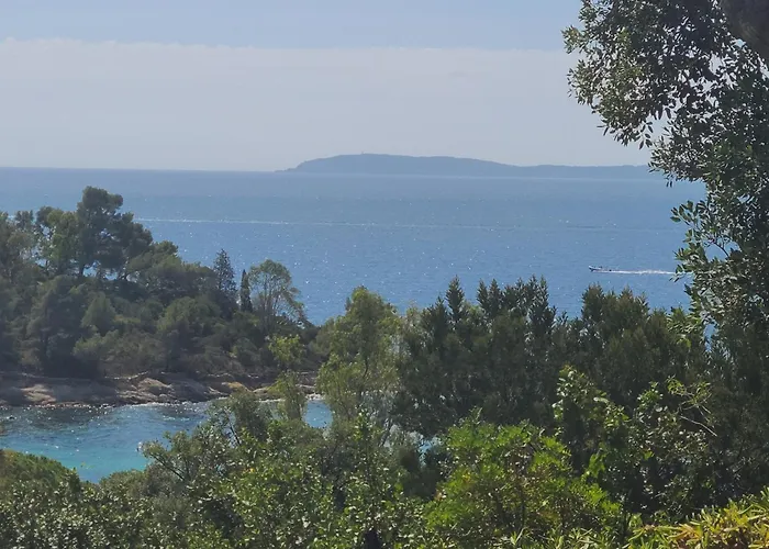 Villa Vue Mer Plage De La Fossette 5Mn A Pied Proche Du Centre